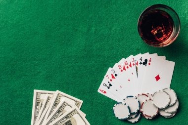 Sic Bo betting layout with dice and chips